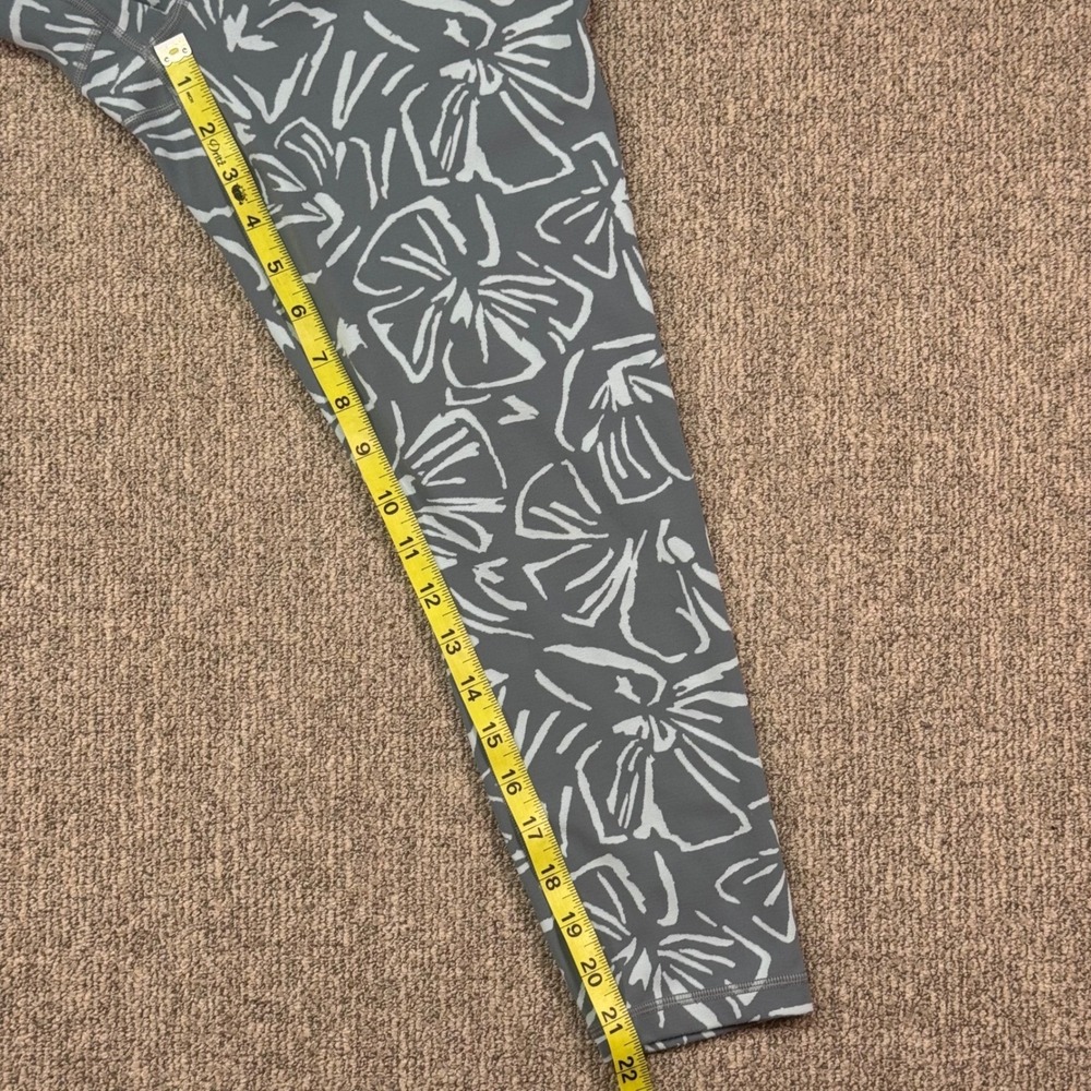 Athleta Elation Textured 7/8 Tight Leggings Floral Print High‎ Rise Womens M - Picture 6 of 9